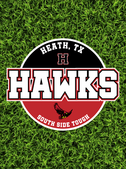 Heath Hawks Split Decal