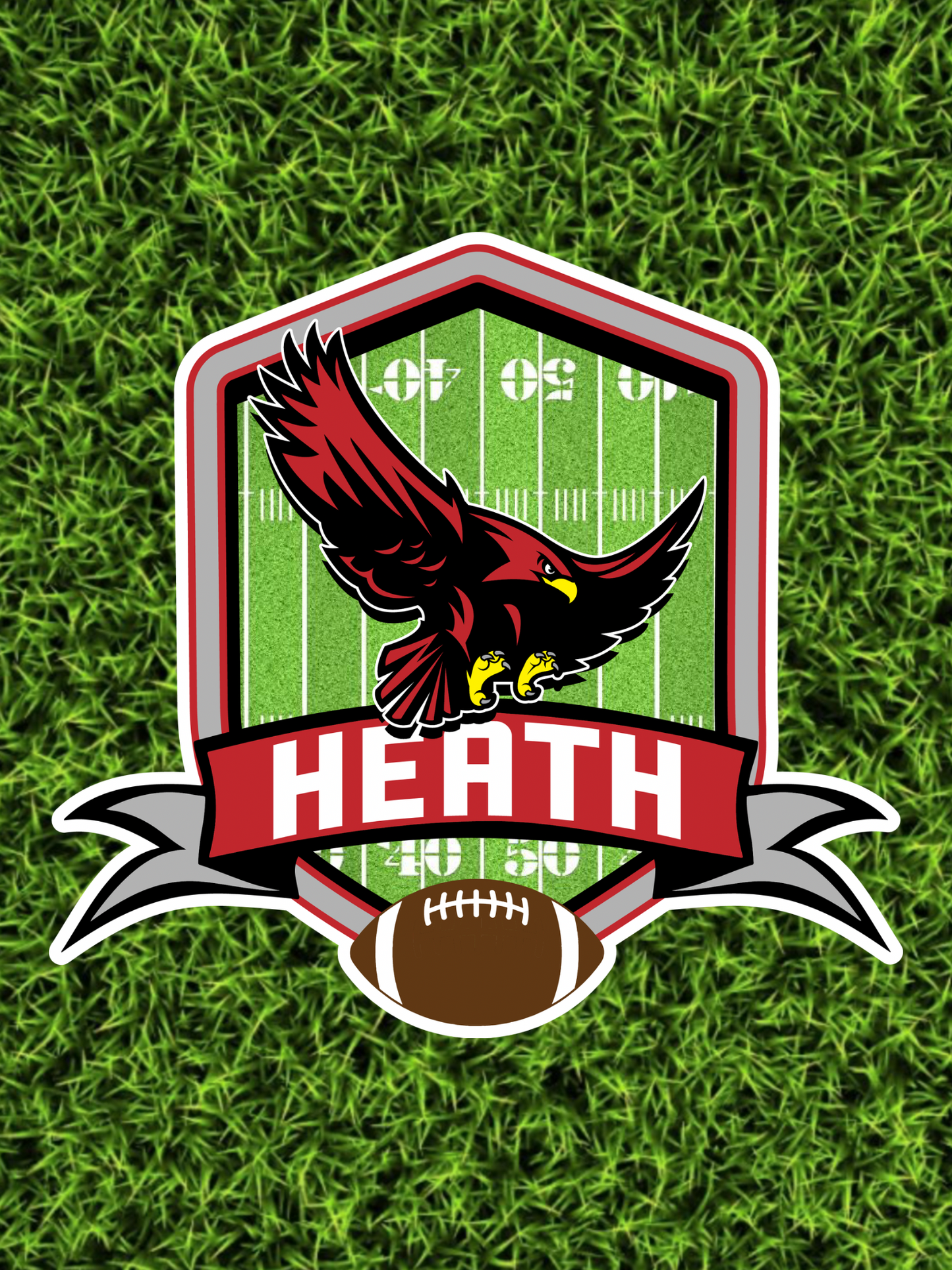 Heath Football Field Decal